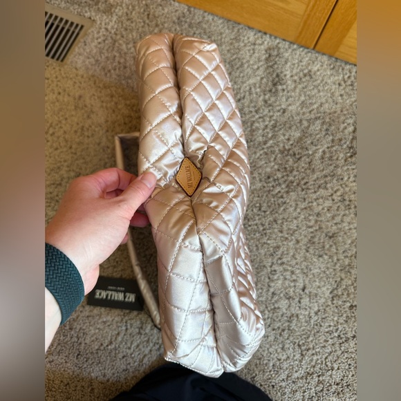 MZ Wallace Metallic Rose Gold Large Metro Shoulder Bag - Picture 4 of 5